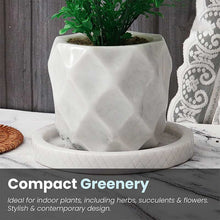 Load image into Gallery viewer, planter, indoor planter, marble planter, home decor