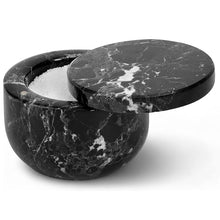 Load image into Gallery viewer, Marble Salt Cellar Small with Magnetic Lid Handmade Kitchen Salt & Spice Container
