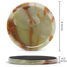 Load image into Gallery viewer, Premium Marble Depth Design Coaster Plates Set of 4 Luxury Table Coasters, Marble Coasters
