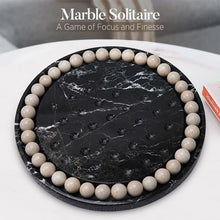 Load image into Gallery viewer, Peg Solitaire 10” Marble Puzzle Game, Marble Peg Solitaire Board Game, Marble Solitaire Puzzle