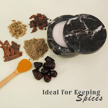 Load image into Gallery viewer, Marble Salt Cellar Big with Magnetic Lid Handmade Kitchen Salt & Spice Container