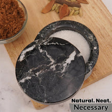 Load image into Gallery viewer, Marble Salt Cellar Big with Magnetic Lid Handmade Kitchen Salt & Spice Container