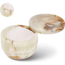 Load image into Gallery viewer, Marble Salt Cellar Big with Magnetic Lid Handmade Kitchen Salt & Spice Container