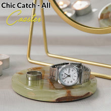 Load image into Gallery viewer, Premium Marble Depth Design Coaster Plates Set of 4 Luxury Table Coasters, Marble Coasters