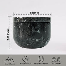 Load image into Gallery viewer, Marble Salt Cellar Small with Magnetic Lid Handmade Kitchen Salt & Spice Container