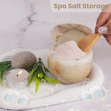 Load image into Gallery viewer, Marble Salt Cellar Small with Magnetic Lid Handmade Kitchen Salt & Spice Container