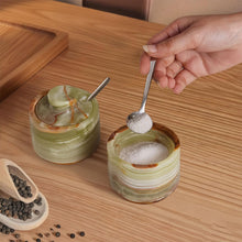 Load image into Gallery viewer, Salt Cellar Set of 2 with Spoon Premium Kitchen Tabletop Salt & Spice Accessory