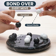 Load image into Gallery viewer, Marble Tic Tac Toe Game Set Handmade Strategy Board Games for Coffee Table Decor
