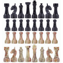 Load image into Gallery viewer, Marble Black & Multi Green Premium Quality Chess Game Figures