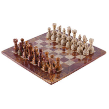Load image into Gallery viewer, 15 Inches Handmade Red &amp; Coral Marble Premium Quality Chess Set
