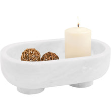 Load image into Gallery viewer, Marble Oval Bowl With Stand 10" Inches Handmade Decorative Bowl
