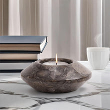 Load image into Gallery viewer, Tea Light Candle Holders Set of 3 – Handcrafted Natural Marble Tealight &amp; Votive Holders
