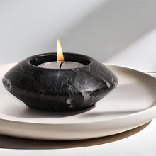 Load image into Gallery viewer, Tea Light Candle Holders Set of 3 – Handcrafted Natural Marble Tealight &amp; Votive Holders
