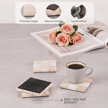 Load image into Gallery viewer, Luxury Checkered Coasters Plates Set of 4, Decorative Drink Coasters for Home &amp; Office

