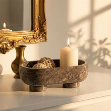 Load image into Gallery viewer, Marble Oval Bowl With Stand 10" Inches Handmade Decorative Bowl
