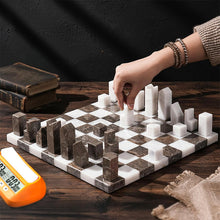 Load image into Gallery viewer, Modern Chess Set – Handcrafted Borderless Marble Chess Board

