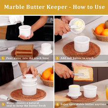 Load image into Gallery viewer, Mini Butter Keeper with Stainless Steel Knife  Design C  Butter Dish &amp; butter container
