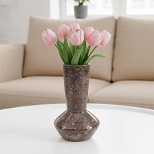 Load image into Gallery viewer, Marble Vase for Flowers 20cm, Handmade Flower Vase, Elegant Home Decor Vase, Modern Decorative Vases for Living Room, Bedroom Shelf &amp; Table Centerpiece
