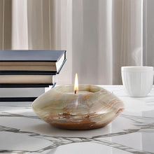 Load image into Gallery viewer, Tea Light Candle Holders Set of 3 – Handcrafted Natural Marble Tealight &amp; Votive Holders
