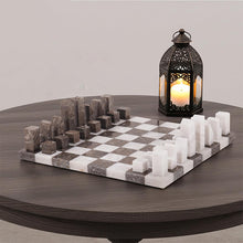 Load image into Gallery viewer, Modern Chess Set – Handcrafted Borderless Marble Chess Board
