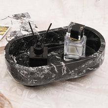 Load image into Gallery viewer, Marble Oval Bowl With Stand 10" Inches Handmade Decorative Bowl

