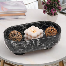 Load image into Gallery viewer, Marble Oval Bowl With Stand 10" Inches Handmade Decorative Bowl
