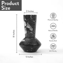 Load image into Gallery viewer, Marble Vase for Flowers 20cm, Handmade Flower Vase, Elegant Home Decor Vase, Modern Decorative Vases for Living Room, Bedroom Shelf &amp; Table Centerpiece
