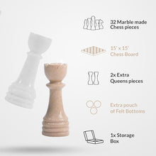 Load image into Gallery viewer, 15&quot; CHESS - WITH STANDARD STORAGE - WHITE &amp; VERONA

