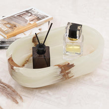 Load image into Gallery viewer, Marble Oval Bowl With Stand 10" Inches Handmade Decorative Bowl
