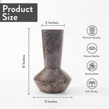 Load image into Gallery viewer, Marble Vase for Flowers 20cm, Handmade Flower Vase, Elegant Home Decor Vase, Modern Decorative Vases for Living Room, Bedroom Shelf &amp; Table Centerpiece
