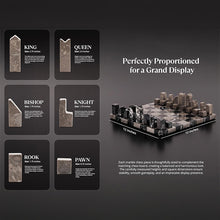 Load image into Gallery viewer, Modern Chess Set – Handcrafted Borderless Marble Chess Board
