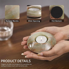 Load image into Gallery viewer, Tea Light Candle Holders Set of 3 – Handcrafted Natural Marble Tealight &amp; Votive Holders
