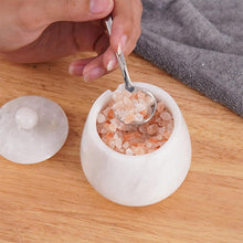 Load image into Gallery viewer, SALT CANDY BELL SMALL Handcrafted Marble Salt Cellar with Lid &amp; Spoon – Large Decorative Salt Candy Bell Storage Jar
