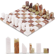 Load image into Gallery viewer, Modern Chess Set – Handcrafted Borderless Marble Chess Board
