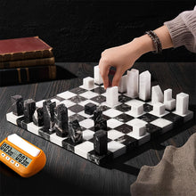 Load image into Gallery viewer, Modern Chess Set – Handcrafted Borderless Marble Chess Board
