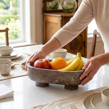 Load image into Gallery viewer, Marble Oval Bowl With Stand 10" Inches Handmade Decorative Bowl
