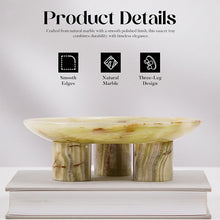 Load image into Gallery viewer, Marble Tray with Legs 10" Decorative Bathroom Vanity Tray | decorative tray
