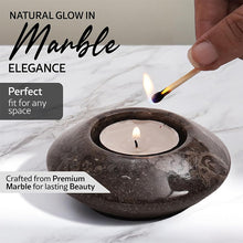 Load image into Gallery viewer, Tea Light Candle Holders Set of 3 – Handcrafted Natural Marble Tealight &amp; Votive Holders
