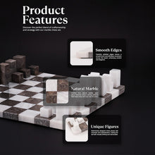 Load image into Gallery viewer, Modern Chess Set – Handcrafted Borderless Marble Chess Board
