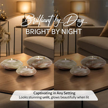 Load image into Gallery viewer, Tea Light Candle Holders Set of 3 – Handcrafted Natural Marble Tealight &amp; Votive Holders
