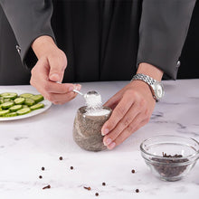 Load image into Gallery viewer, SALT CANDY BELL SMALL Handcrafted Marble Salt Cellar with Lid &amp; Spoon – Large Decorative Salt Candy Bell Storage Jar
