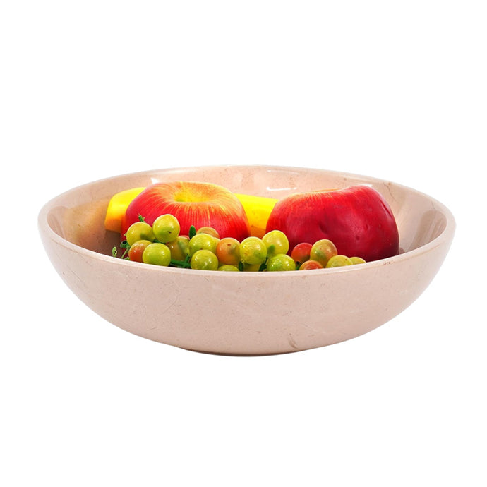 Marble Fruit Bowl Without Stand - Kitchen Serving Bowl