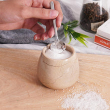 Load image into Gallery viewer, SALT CANDY BELL SMALL Handcrafted Marble Salt Cellar with Lid &amp; Spoon – Large Decorative Salt Candy Bell Storage Jar
