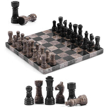 Load image into Gallery viewer, Marble Chess Set 10" Chess Games with 32 Chess Pieces &amp; 2 Extra Queens for Beginner Board Games, Valentine’s Day Game Nights
