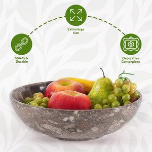 Marble Fruit Bowl Without Stand - Kitchen Serving Bowl