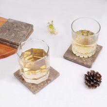 Load image into Gallery viewer, Marble Set of 6 Kitchen Square Coaster Plates

