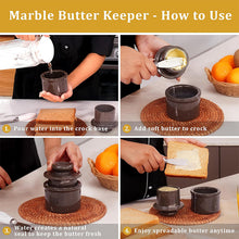 Load image into Gallery viewer, Mini Butter Keeper with Stainless Steel Knife  Design C  Butter Dish &amp; butter container
