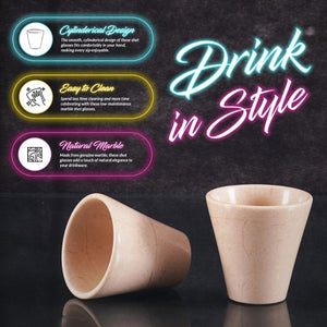 Marble Tequila Shot Glasses