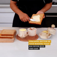 Load image into Gallery viewer, Marble Butter Keeper &amp; Butter Dish, White Handmade French Butter Crock with Lid for Countertop, Durable Marble Kitchen Storage &amp; Dining Table Accessory
