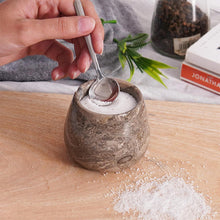 Load image into Gallery viewer, SALT CANDY BELL SMALL Handcrafted Marble Salt Cellar with Lid &amp; Spoon – Large Decorative Salt Candy Bell Storage Jar
